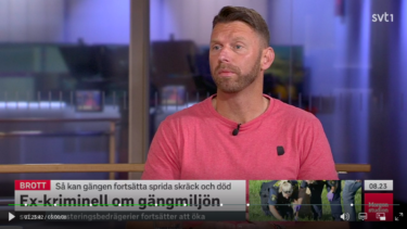 Peter Svensson i SVT morgonstudion om gängmiljön