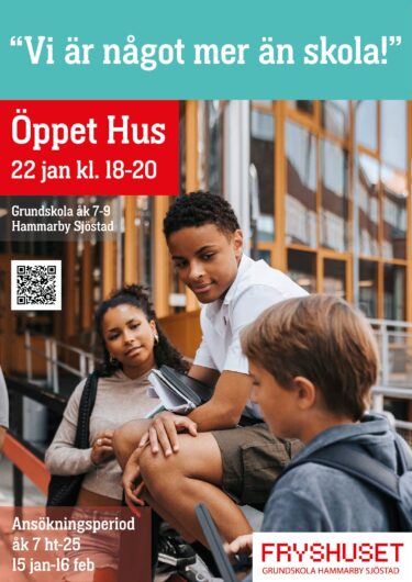 Öppet Hus 22 jan kl.18-20