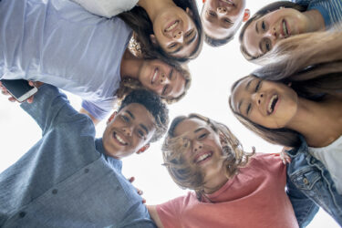 Happy teenagers